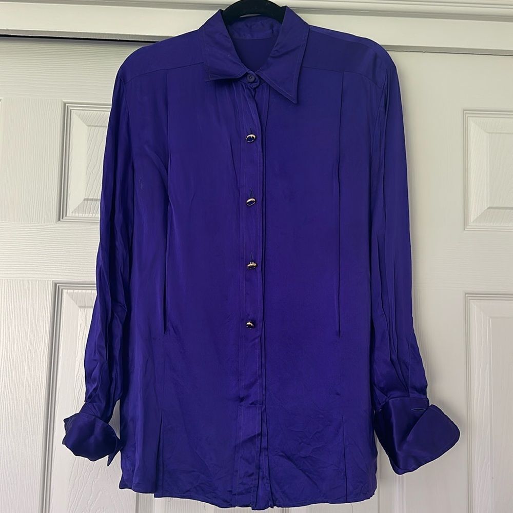 Dei Mattioli by Gianfranco ferre purple silk blouse
